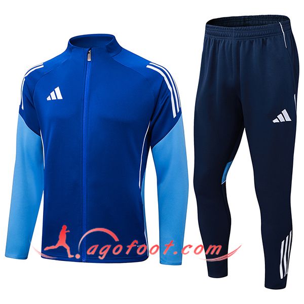 Ensemble Survetement de Foot Veste Foot Adidas Bleu 2025/2026