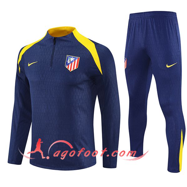 Ensemble Survetement de Foot Foot Atletico Madrid Bleu/Jaune 2025/2026