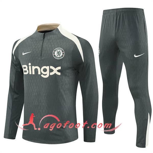 Ensemble Survetement de Foot Foot FC Chelsea Vert/Beige 2025/2026