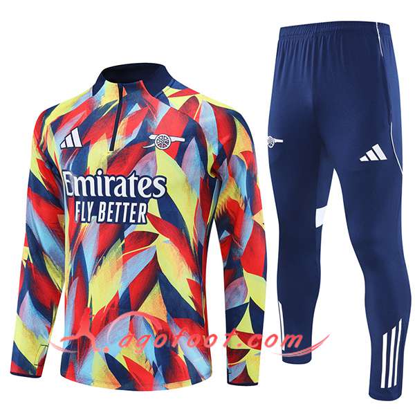 Ensemble Survetement de Foot Foot Arsenal Jaune/Rouge/Bleu 2025/2026