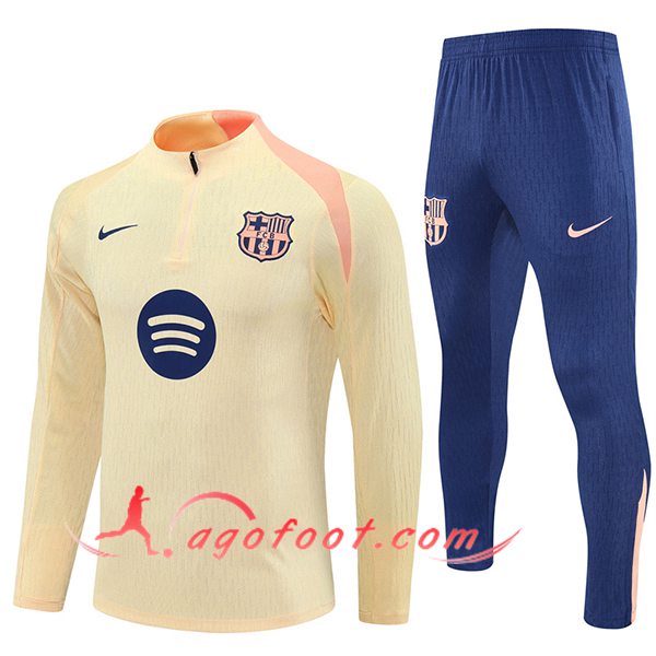Ensemble Survetement de Foot Foot FC Barcelone Beige/Rose 2025/2026 -02