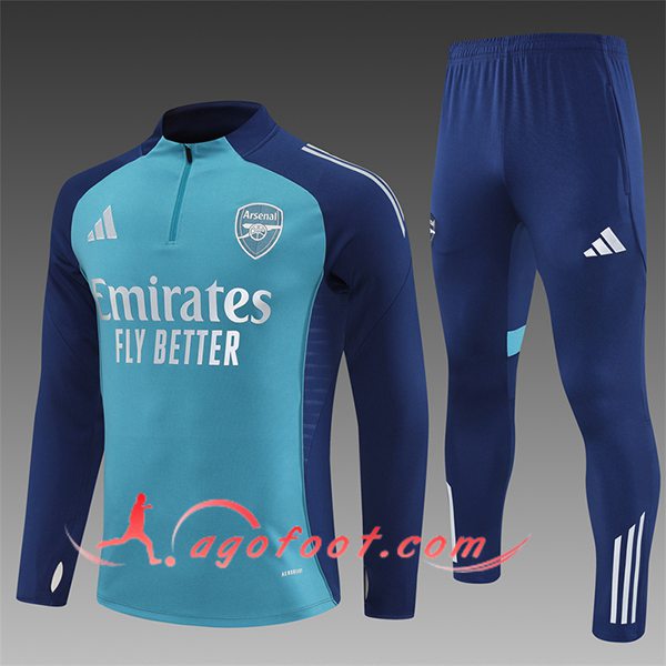 Ensemble Survetement de Foot Foot Arsenal Enfant Bleu 2025/2026