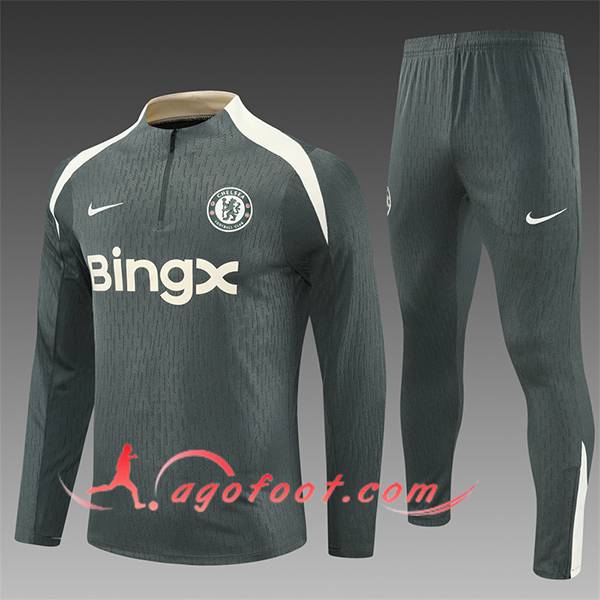 Ensemble Survetement de Foot Foot FC Chelsea Enfant Vert/Beige 2025/2026
