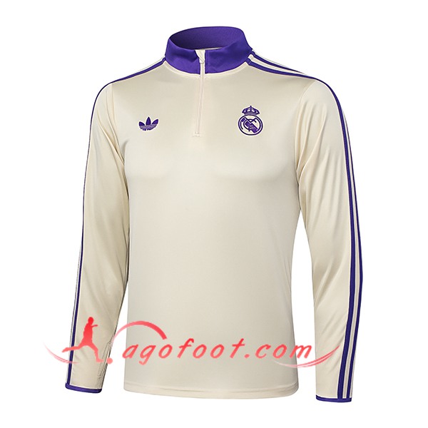 Sweatshirt Training Real Madrid Beige/Pourpre 2025/2026