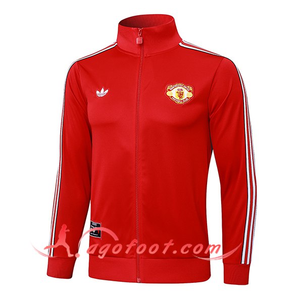 Veste Foot Manchester United Rouge/Blanc 2025/2026