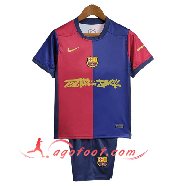 Maillot de Foot Barcelone Enfant x Travis Scott Domicile 2024/2025
