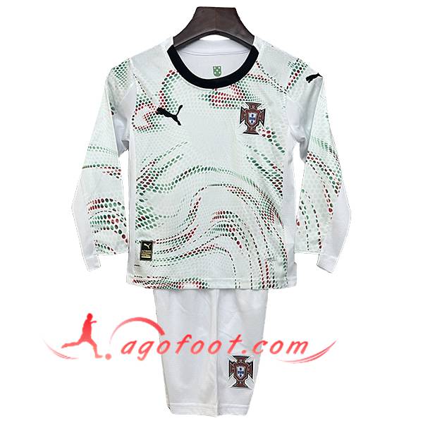 Nouveau Maillot de Foot Portugal Enfant Manches Longues Exterieur 2025/2026