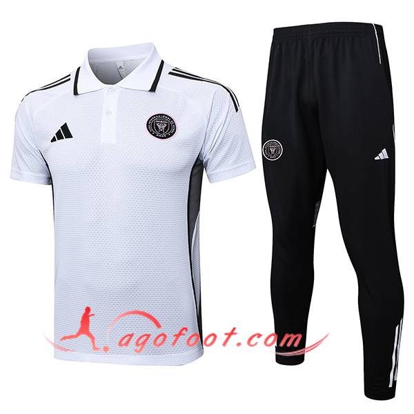 Ensemble Polo Foot Inter Miami CF Blanc/Noir/Gris 2025/2026