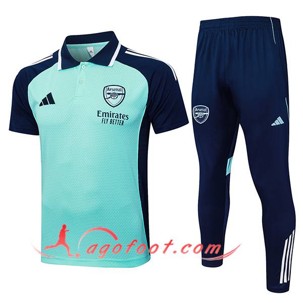 Ensemble Polo Foot Arsenal Vert/Bleu 2025/2026