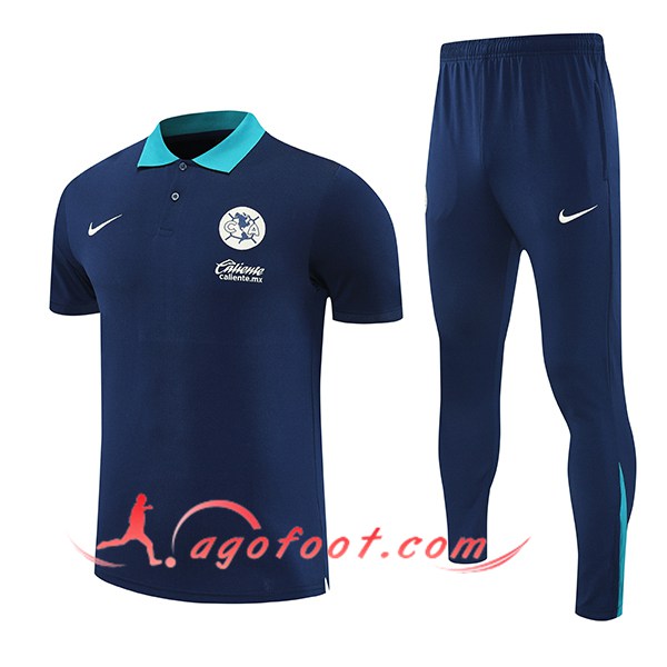 Ensemble Polo Foot Club America Bleu Foncé 2025/2026