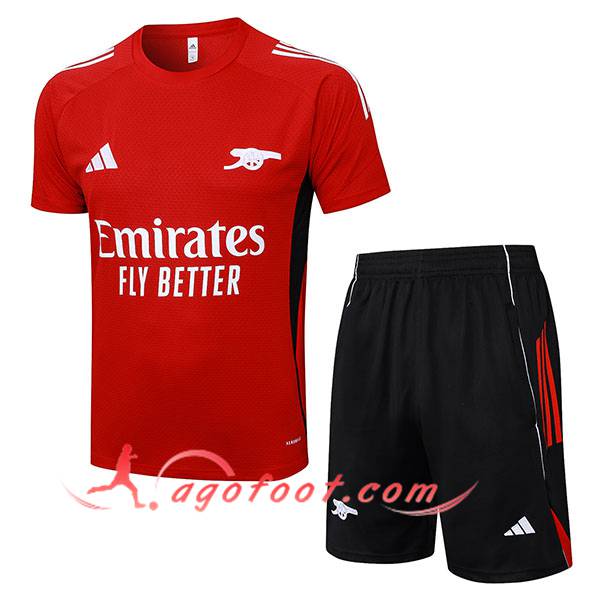 Ensemble Training T-Shirts Arsenal Rouge/Blanc/Noir 2025/2026