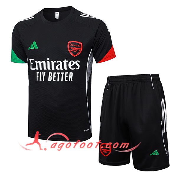 Ensemble Training T-Shirts Arsenal Noir 2025/2026