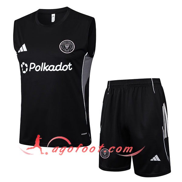 Ensemble Training Debardeurs Inter Miami CF Noir/Gris 2025/2026