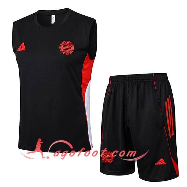 Ensemble Training Debardeurs Bayern Munich Noir/Blanc/Rouge 2025/2026
