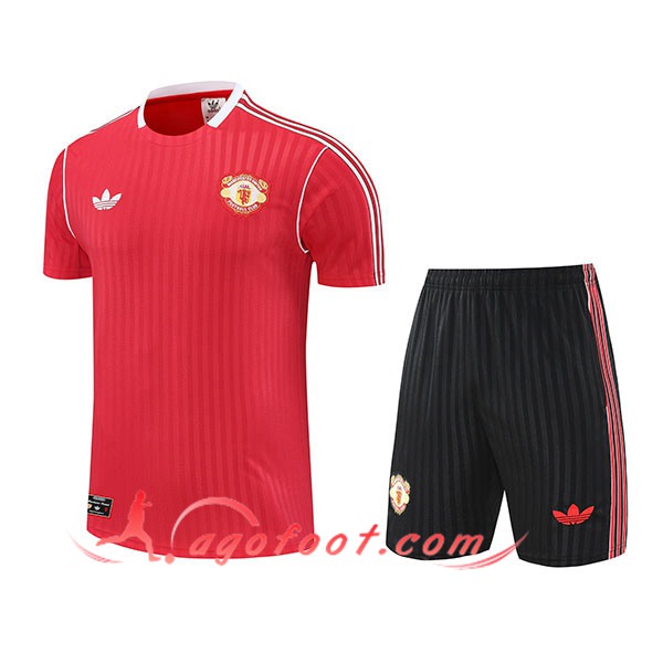 Ensemble Training T-Shirts Manchester United Rouge 2025/2026