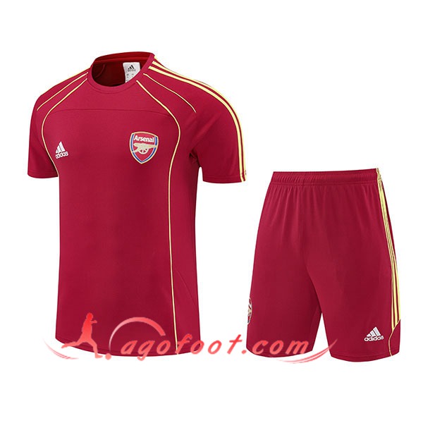 Ensemble Training T-Shirts Arsenal Rouge/Jaune 2025/2026