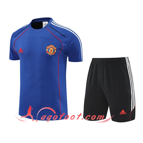 Ensemble Training T-Shirts Manchester United Bleu/Rouge 2025/2026
