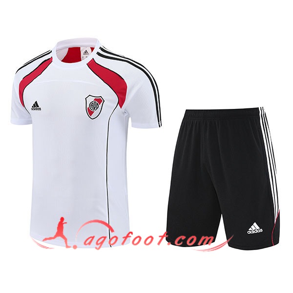 Ensemble Training T-Shirts River Plate Blanc/Rouge/Noir 2025/2026
