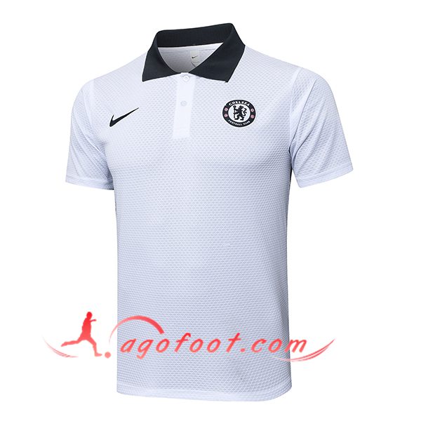 Polo Foot FC Chelsea Blanc/Noir 2025/2026