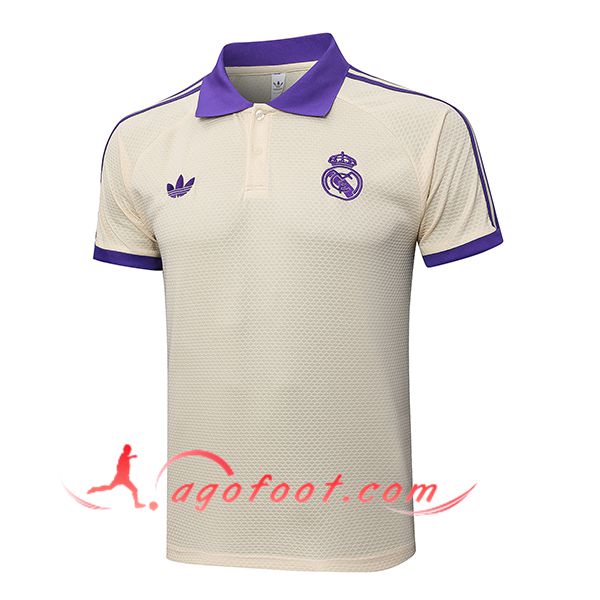 Polo Foot Real Madrid Beige/Pourpre 2025/2026
