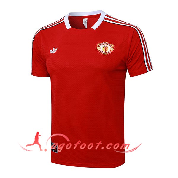 Training T-Shirts Manchester United Rouge/Blanc 2025/2026