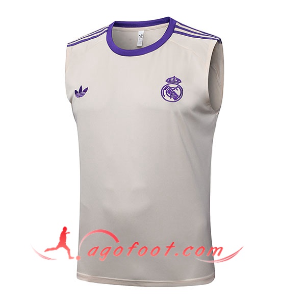 Training Debardeurs Real Madrid Beige/Pourpre 2025/2026