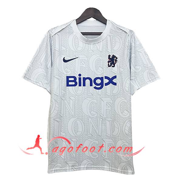 Training T-Shirts FC Chelsea Blanc/Gris 2025/2026