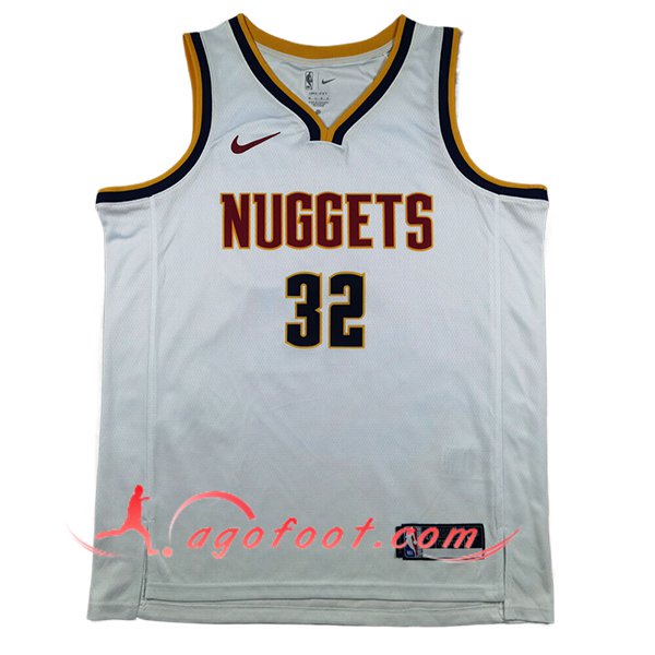 Maillot Denver Nuggets (GORDON #32) 2025/26 Blanc/Noir/Jaune