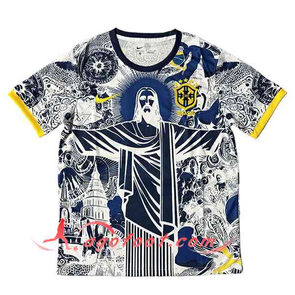 Maillot Equipe Foot Bresil Special Edition Blanc/Bleu 2025/2026