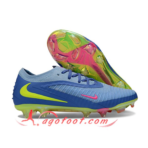 Nike Chaussures de Foot Phantom GX III Elite FG Bleu/Vert/Rose