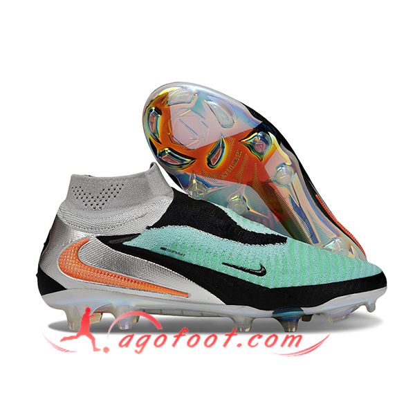 Nike Chaussures de Foot Phantom GX III Elite FG Vert/Noir/Gris/Orange