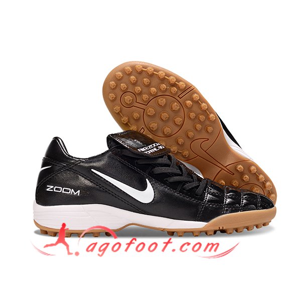 Nike Chaussures de Foot T90 TF Noir/Blanc -04