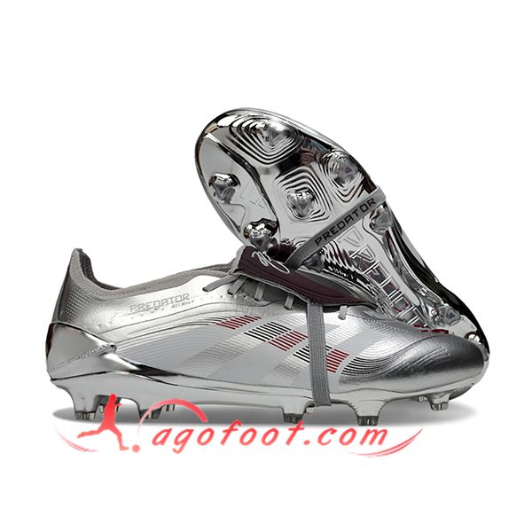 Adidas Chaussures de Foot 25 Predator Elite Tongue FG Gris