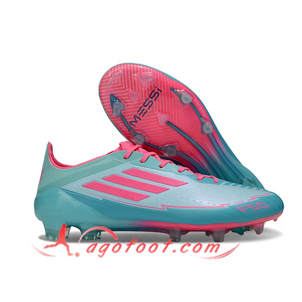 Adidas Chaussures de Foot F50 ELITE FG Vert/Rose