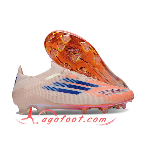 Adidas Chaussures de Foot F50 Elite FG Orange/Bleu