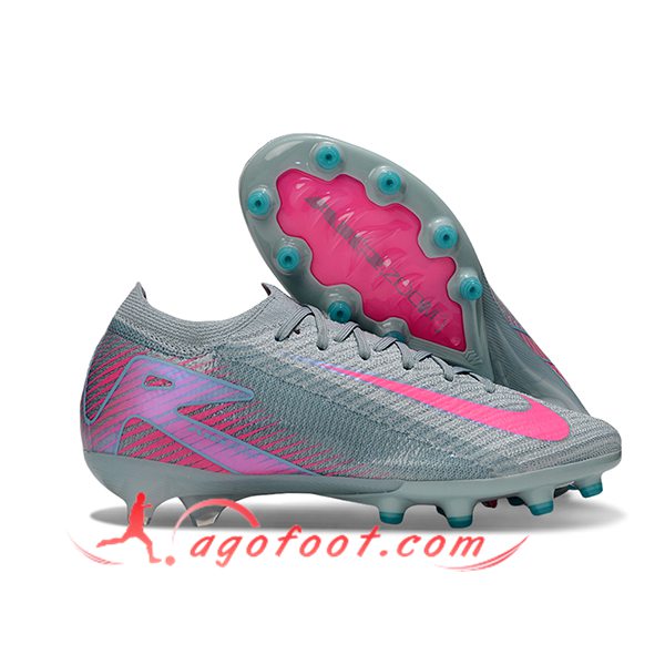 Nike Chaussures de Foot AIR Zoom Mercurial Vapor 16 Elite XXV AG Gris/Rose