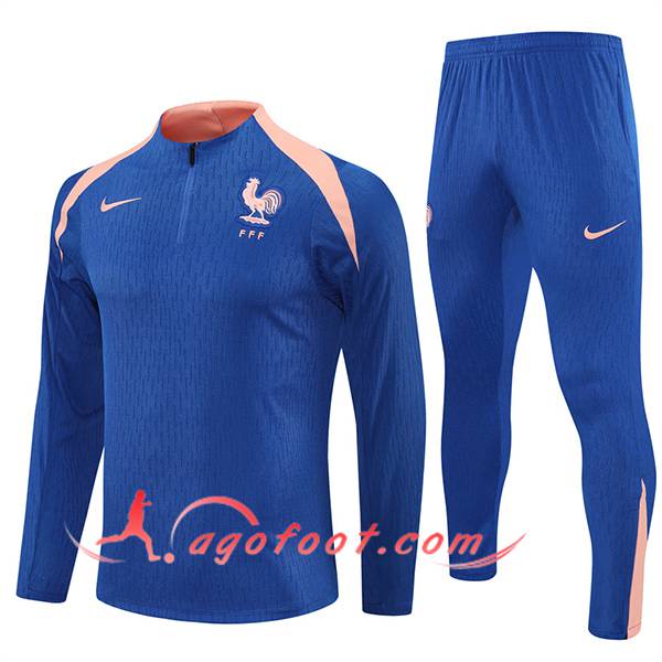 Ensemble Survetement de Foot France Bleu/Rose 2025/2026