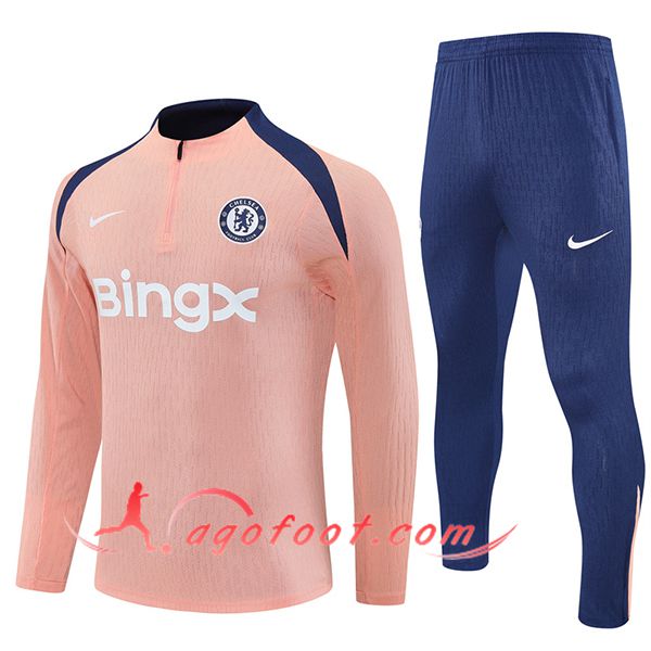 Ensemble Survetement de Foot FC Chelsea Rose/Bleu 2025/2026