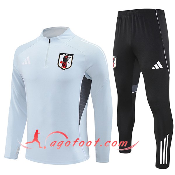 Ensemble Survetement de Foot Japon Gris Clair 2025/2026
