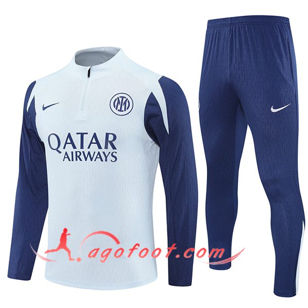 Ensemble Survetement de Foot Inter Milan Gris/Bleu 2025/2026