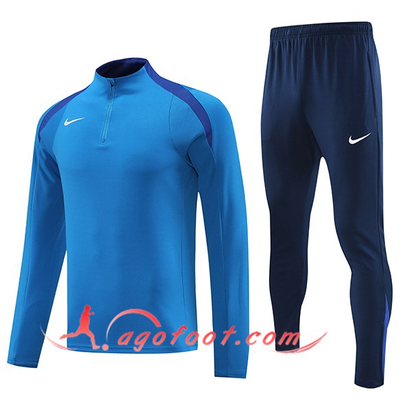 Ensemble Survetement de Foot Nike Bleu 2025/2026 -02