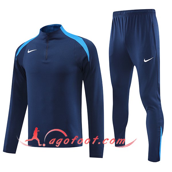 Ensemble Survetement de Foot Nike Bleu Foncé 2025/2026 -02