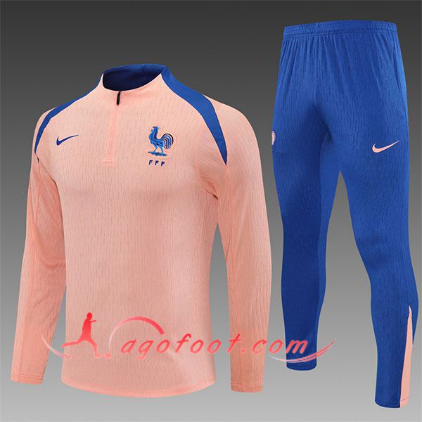 Ensemble Survetement de Foot France Enfant Rose/Bleu 2025/2026