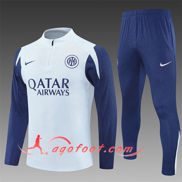 Ensemble Survetement de Foot Inter Milan Enfant Gris/Bleu 2025/2026