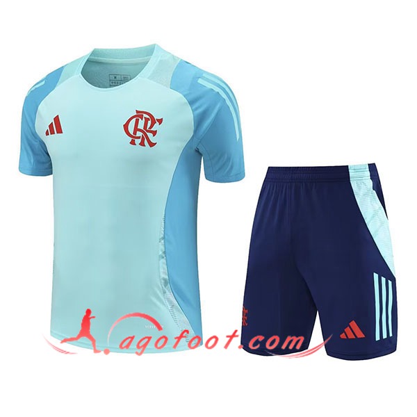 Ensemble Training T-Shirts Flamengo Enfant Vert/Bleu 2025/2026