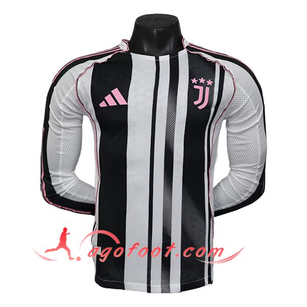 Nouveau Maillot de Foot Juventus Manches Longues Domicile 2025/2026