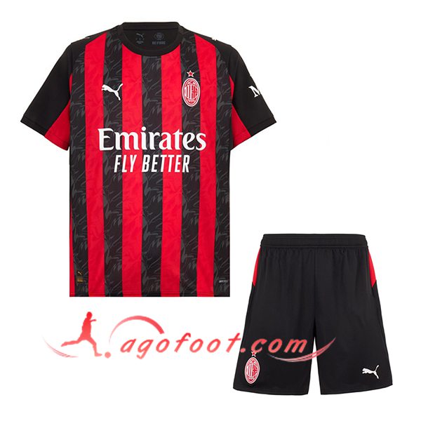 Nouveau Maillot de Foot Milan AC Enfant Domicile 2025/2026