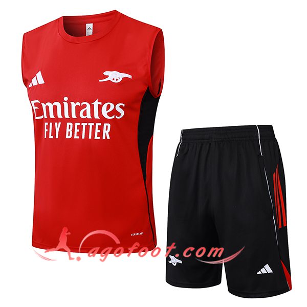 Ensemble Training Debardeurs Arsenal Rouge/Blanc/Noir 2025/2026