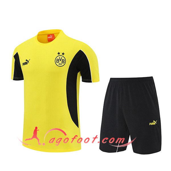 Ensemble Training T-Shirts Dortmund Jaune/Noir 2025/2026