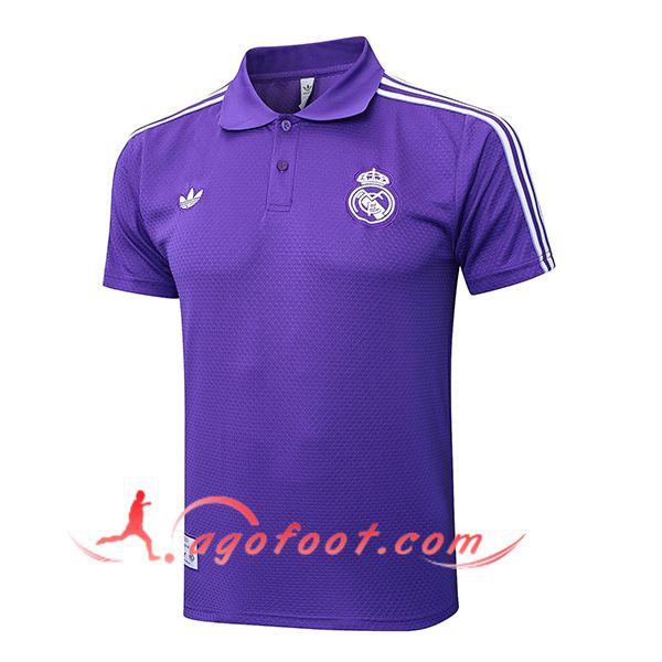 Polo Foot Real Madrid Pourpre/Blanc 2025/2026